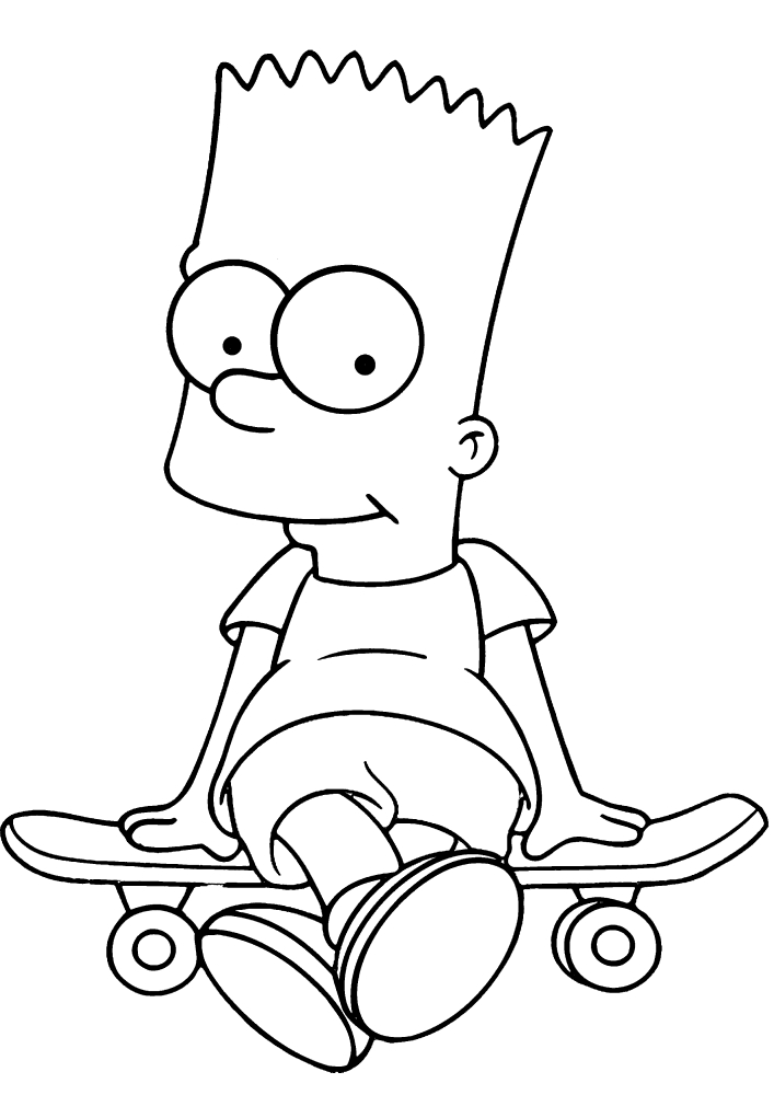 Bart on a skateboard